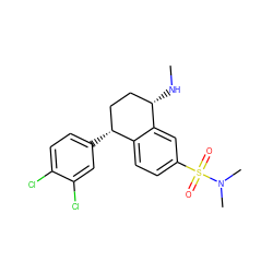 CN[C@H]1CC[C@@H](c2ccc(Cl)c(Cl)c2)c2ccc(S(=O)(=O)N(C)C)cc21 ZINC000003993648