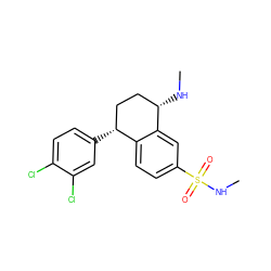 CN[C@H]1CC[C@@H](c2ccc(Cl)c(Cl)c2)c2ccc(S(=O)(=O)NC)cc21 ZINC000028571930