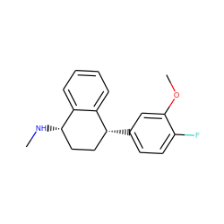 CN[C@H]1CC[C@@H](c2ccc(F)c(OC)c2)c2ccccc21 ZINC000029327336