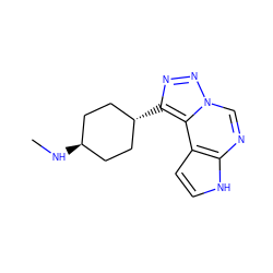 CN[C@H]1CC[C@H](c2nnn3cnc4[nH]ccc4c23)CC1 ZINC001772641283