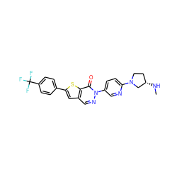 CN[C@H]1CCN(c2ccc(-n3ncc4cc(-c5ccc(C(F)(F)F)cc5)sc4c3=O)cn2)C1 ZINC000036351527