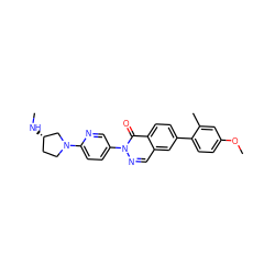 CN[C@H]1CCN(c2ccc(-n3ncc4cc(-c5ccc(OC)cc5C)ccc4c3=O)cn2)C1 ZINC000034661962