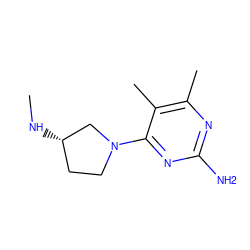 CN[C@H]1CCN(c2nc(N)nc(C)c2C)C1 ZINC000114195820