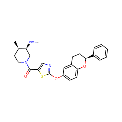 CN[C@H]1CN(C(=O)c2cnc(Oc3ccc4c(c3)CC[C@@H](c3ccccc3)O4)s2)CC[C@H]1C ZINC000145565218