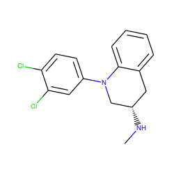 CN[C@H]1Cc2ccccc2N(c2ccc(Cl)c(Cl)c2)C1 ZINC000066101919