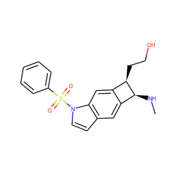 CN[C@H]1c2cc3ccn(S(=O)(=O)c4ccccc4)c3cc2[C@H]1CCO ZINC001772600805