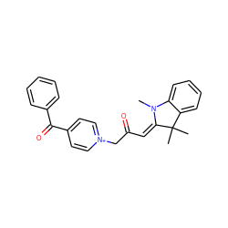 CN1/C(=C\C(=O)C[n+]2ccc(C(=O)c3ccccc3)cc2)C(C)(C)c2ccccc21 ZINC000012565870