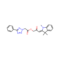 CN1/C(=C\C(=O)COC(=O)Cn2nnc(-c3ccccc3)n2)C(C)(C)c2ccccc21 ZINC000032704537