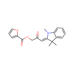 CN1/C(=C\C(=O)COC(=O)c2ccco2)C(C)(C)c2ccccc21 ZINC000032942925