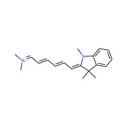 CN1/C(=C\C=C\C=C\C=[N+](C)C)C(C)(C)c2ccccc21 ZINC000015961432