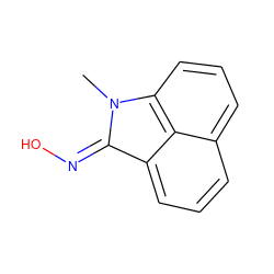 CN1/C(=N\O)c2cccc3cccc1c23 ZINC000013116378