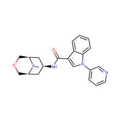 CN1[C@@H]2COC[C@H]1C[C@@H](NC(=O)c1cn(-c3cccnc3)c3ccccc13)C2 ZINC001772570378