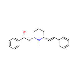 CN1[C@H](C[C@@H](O)c2ccccc2)CCC[C@@H]1/C=C/c1ccccc1 ZINC000033996724