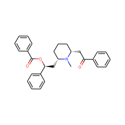 CN1[C@H](C[C@H](OC(=O)c2ccccc2)c2ccccc2)CCC[C@@H]1CC(=O)c1ccccc1 ZINC000045368119