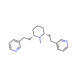 CN1[C@H](CCc2cccnc2)CCC[C@@H]1CCc1cccnc1 ZINC000049051116