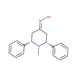 CN1[C@H](c2ccccc2)CC(=NO)C[C@@H]1c1ccccc1 ZINC000000440718