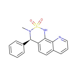 CN1[C@H](c2ccccc2)c2ccc3cccnc3c2NS1(=O)=O ZINC000201609740