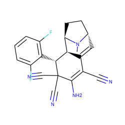 CN1[C@H]2C=C3C(C#N)=C(N)C(C#N)(C#N)[C@H](c4c(F)cccc4F)[C@H]3[C@H]1CC2 ZINC000101651630