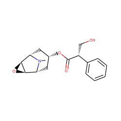 CN1[C@H]2C[C@H](OC(=O)[C@H](CO)c3ccccc3)C[C@@H]1[C@H]1O[C@@H]21 ZINC000100037020