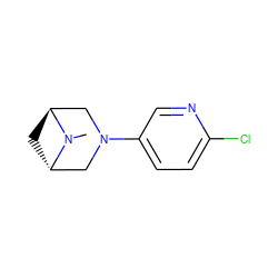 CN1[C@H]2C[C@H]1CN(c1ccc(Cl)nc1)C2 ZINC000100086563