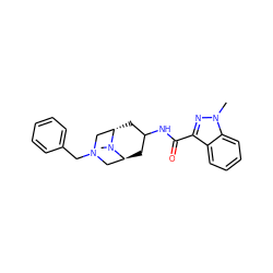 CN1[C@H]2CC(NC(=O)c3nn(C)c4ccccc34)C[C@H]1CN(Cc1ccccc1)C2 ZINC000101247200