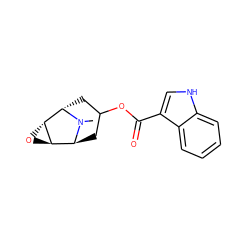 CN1[C@H]2CC(OC(=O)c3c[nH]c4ccccc34)C[C@H]1[C@H]1O[C@H]21 ZINC000100926028