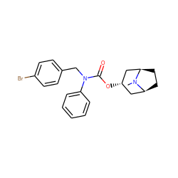 CN1[C@H]2CC[C@@H]1C[C@@H](OC(=O)N(Cc1ccc(Br)cc1)c1ccccc1)C2 ZINC000101151841