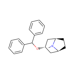 CN1[C@H]2CC[C@@H]1C[C@@H](OC(c1ccccc1)c1ccccc1)C2 ZINC000100068353