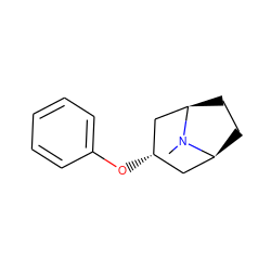 CN1[C@H]2CC[C@@H]1C[C@@H](Oc1ccccc1)C2 ZINC000101387128