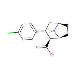 CN1[C@H]2CC[C@@H]1C[C@@H](c1ccc(Cl)cc1)[C@@H]2C(=O)O ZINC000026661626