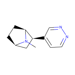 CN1[C@H]2CC[C@@H]1C[C@@H]2c1ccnnc1 ZINC000038761454