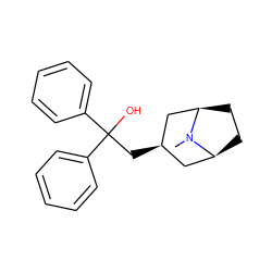 CN1[C@H]2CC[C@@H]1C[C@H](CC(O)(c1ccccc1)c1ccccc1)C2 ZINC000103229901