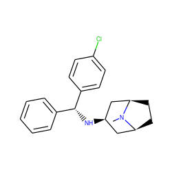 CN1[C@H]2CC[C@@H]1C[C@H](N[C@H](c1ccccc1)c1ccc(Cl)cc1)C2 ZINC000101061078