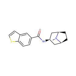 CN1[C@H]2CC[C@@H]1C[C@H](NC(=O)c1ccc3sccc3c1)C2 ZINC000169354007