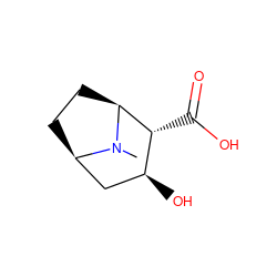 CN1[C@H]2CC[C@@H]1C[C@H](O)[C@H]2C(=O)O ZINC000001698778