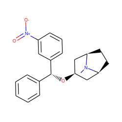 CN1[C@H]2CC[C@@H]1C[C@H](O[C@H](c1ccccc1)c1cccc([N+](=O)[O-])c1)C2 ZINC000100834248