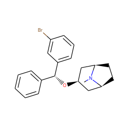 CN1[C@H]2CC[C@@H]1C[C@H](O[C@H](c1ccccc1)c1cccc(Br)c1)C2 ZINC000100834304