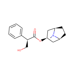 CN1[C@H]2CC[C@@H]1C[C@H](OC(=O)[C@@H](CO)c1ccccc1)C2 ZINC000100009278