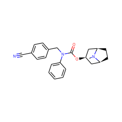 CN1[C@H]2CC[C@@H]1C[C@H](OC(=O)N(Cc1ccc(C#N)cc1)c1ccccc1)C2 ZINC000101152017