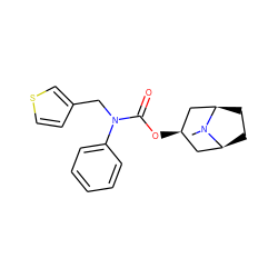 CN1[C@H]2CC[C@@H]1C[C@H](OC(=O)N(Cc1ccsc1)c1ccccc1)C2 ZINC000101151804