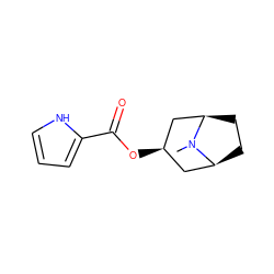 CN1[C@H]2CC[C@@H]1C[C@H](OC(=O)c1ccc[nH]1)C2 ZINC000103235776