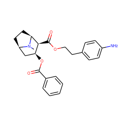 CN1[C@H]2CC[C@@H]1C[C@H](OC(=O)c1ccccc1)[C@@H]2C(=O)OCCc1ccc(N)cc1 ZINC000029205084