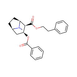 CN1[C@H]2CC[C@@H]1C[C@H](OC(=O)c1ccccc1)[C@@H]2C(=O)OCCc1ccccc1 ZINC000029205488