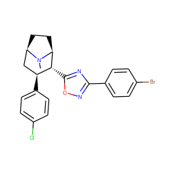 CN1[C@H]2CC[C@@H]1C[C@H](c1ccc(Cl)cc1)[C@H]2c1nc(-c2ccc(Br)cc2)no1 ZINC000056727865