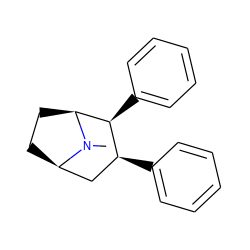 CN1[C@H]2CC[C@@H]1C[C@H](c1ccccc1)[C@@H]2c1ccccc1 ZINC000058609174