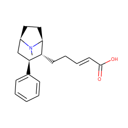 CN1[C@H]2CC[C@@H]1C[C@H](c1ccccc1)[C@H]2CC/C=C/C(=O)O ZINC000036177326