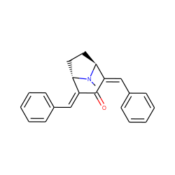 CN1[C@H]2CC[C@H]1/C(=C\c1ccccc1)C(=O)/C2=C\c1ccccc1 ZINC000100292892