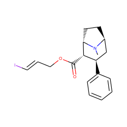 CN1[C@H]2CC[C@H]1[C@@H](C(=O)OC/C=C/I)[C@H](c1ccccc1)C2 ZINC000253782714