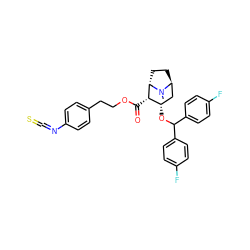 CN1[C@H]2CC[C@H]1[C@@H](C(=O)OCCc1ccc(N=C=S)cc1)[C@@H](OC(c1ccc(F)cc1)c1ccc(F)cc1)C2 ZINC000253851630