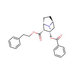 CN1[C@H]2CC[C@H]1[C@@H](C(=O)OCCc1ccccc1)[C@@H](OC(=O)c1ccccc1)C2 ZINC000100646793